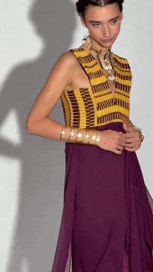 Vestido V Berenjena